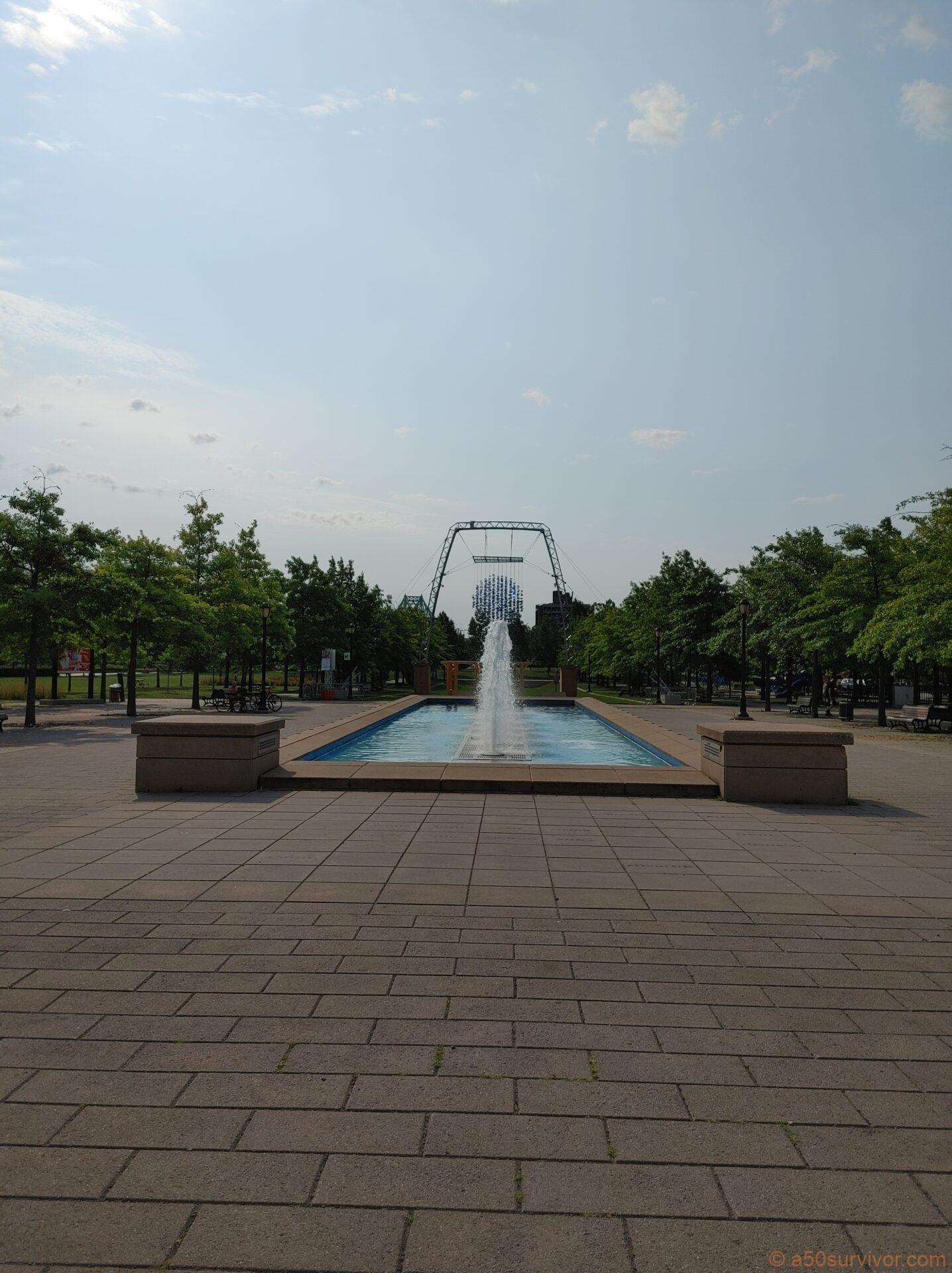 噴水のある公園